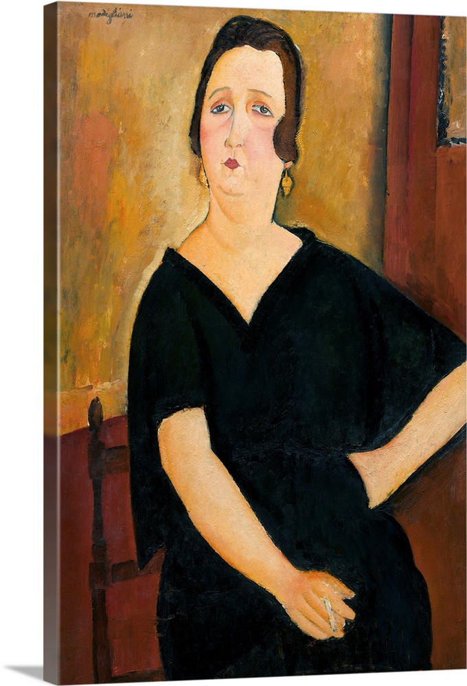 Madame Amedee (Woman with Cigarette), by Amedeo Modigliani (1918). Italian painting, originally oil on canvas.