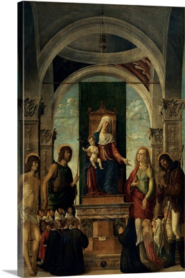 Madonna and Child Enthroned, Sts. Sebastian, John, Mary Magdalene, Roch