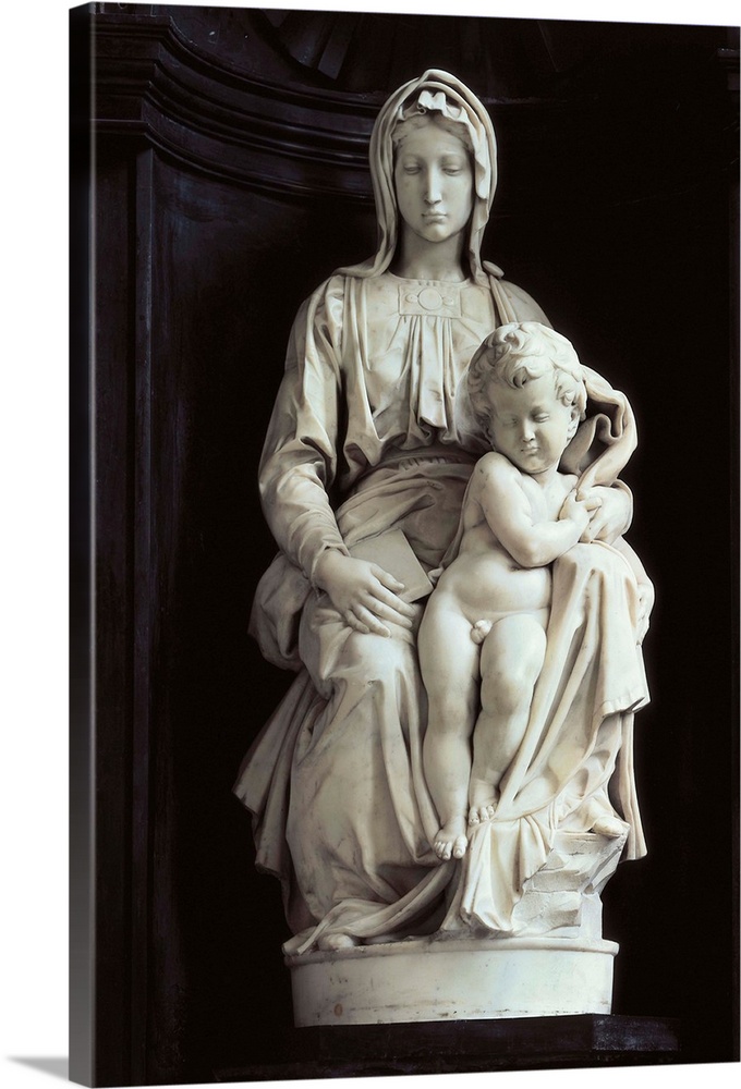 Michelangelo (1475-1564). Madonna of Bruges. 1501 - 1504. BELGIUM. Bruges. Church of Our Lady. Renaissance art. Cinquecent...