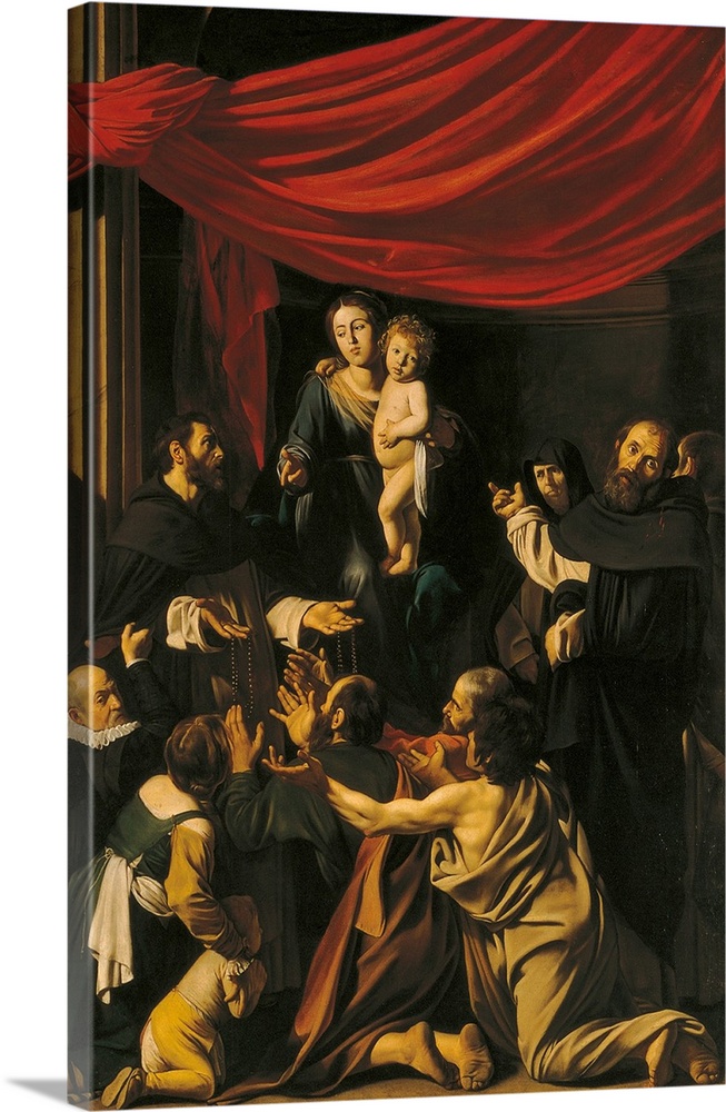 Madonna of the Rosary, by Michelangelo Merisi known as Caravaggio, 1606 - 1607, 17th Century, oil on canvas, cm 364,5 x 24...