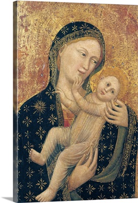Madonna With Child, By Follower Of Vitale Da Bologna, 1345-1350. Urbino, Italy
