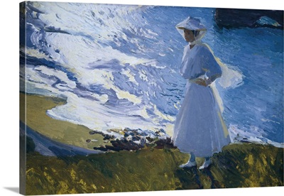 Maria at the beach, Biarritz, 1905