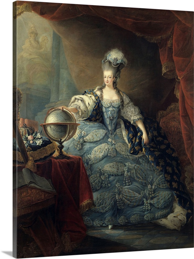 Jean Baptiste Andre Gautier d'Agory, French School. Marie Antoinette, Queen of France. Full length Portrait called 'With G...