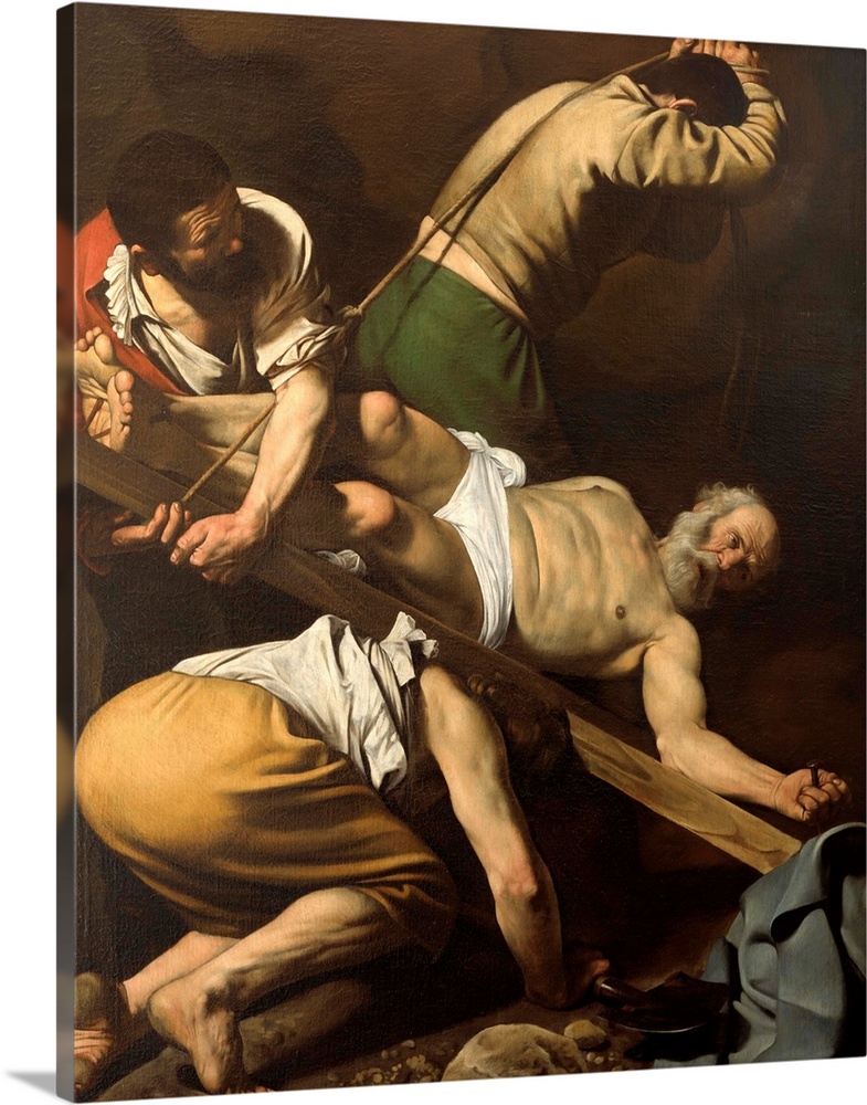 Martyrdom of St Peter, by Michelangelo Merisi known as Caravaggio, 1600 - 1601, 17th Century, oil on canvas, cm 230 x 175 ...