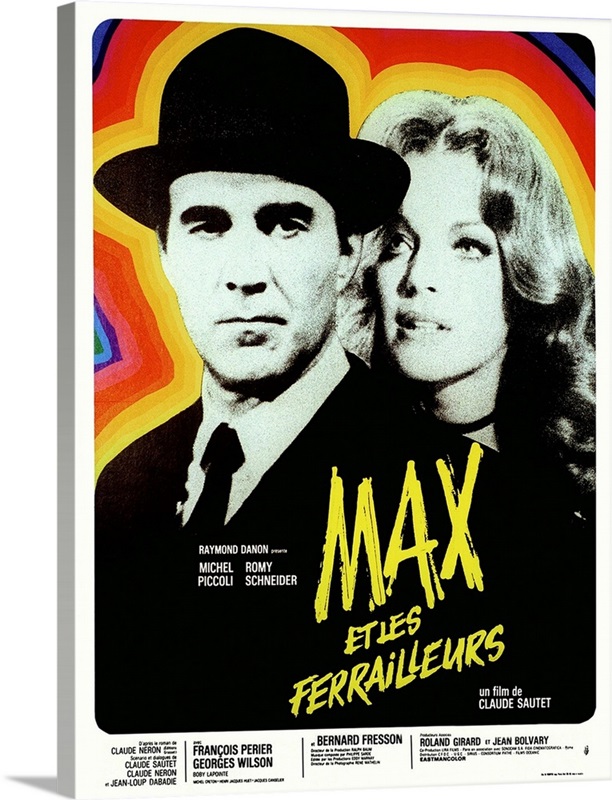 Max Et Les Ferrailleurs, French Poster Art, 1971 Wall Art, Canvas 