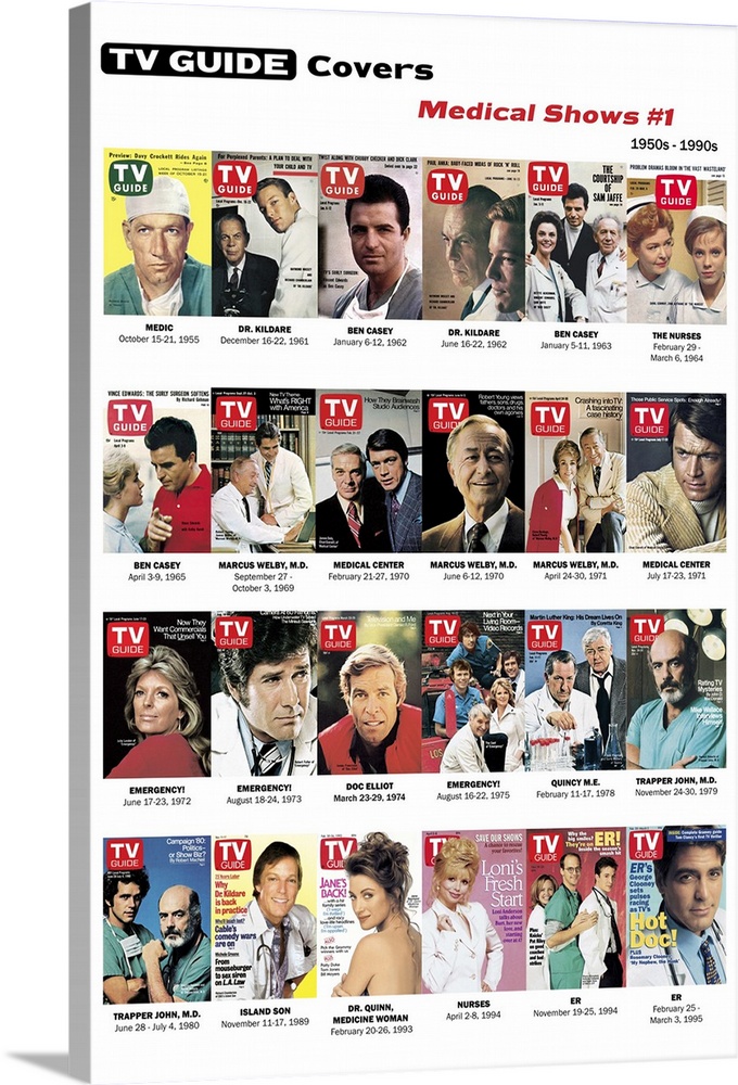 Medical Shows #1  (1950s - 1990s), TV Guide Covers Poster, 2020. TV Guide.