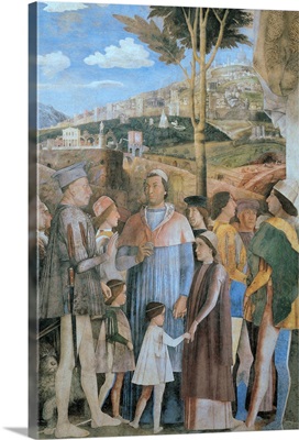 Meeting, by Andrea Mantegna, c. 1465-1474. Camera degli Sposi, Ducal Palace, Mantua