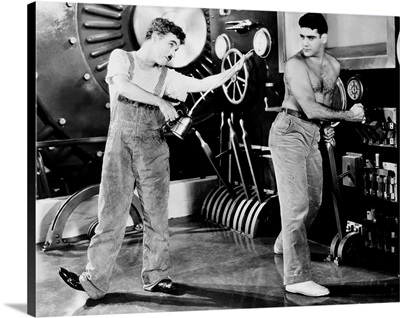 Modern Times, Charlie Chaplin, (Left), 1936