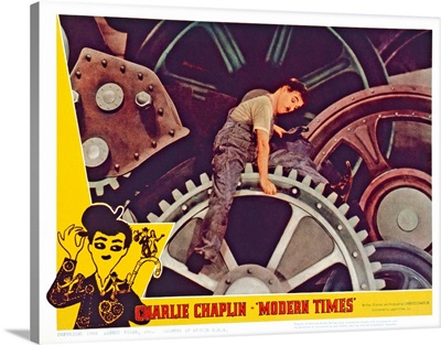 Modern Times, US Lobbycard, Charlie Chaplin, 1936