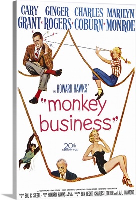 Monkey Business - Vintage Movie Poster