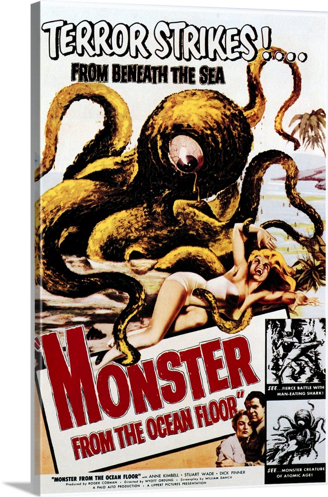 Monster From The Ocean Floor, Bottom From Left: Anne Kimbell, Stuart Wade, 1954.