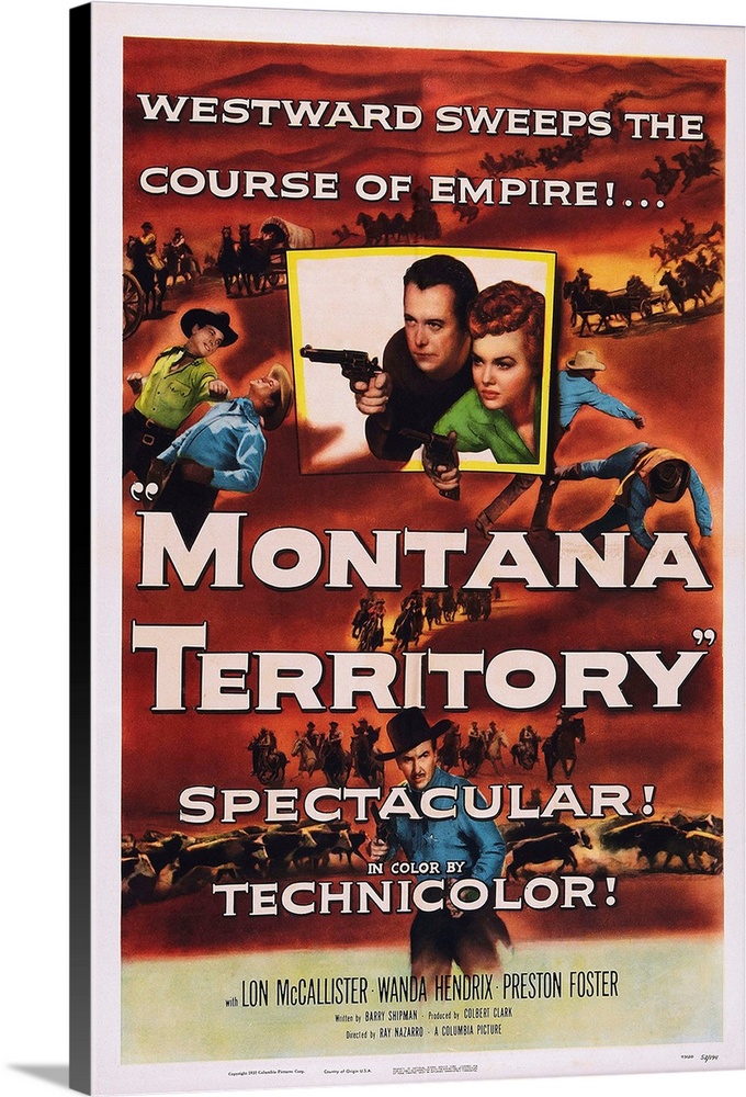 Montana Territory - Vintage Movie Poster, 1952