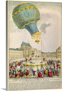 Montgolfier Brothers Hot-air Balloon Before the Royal Family at