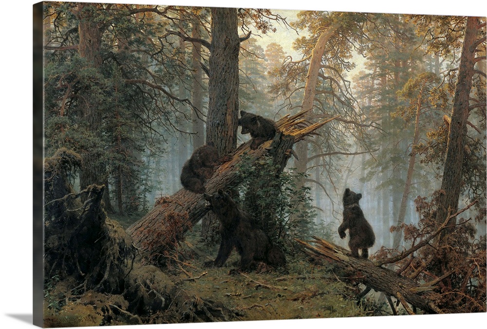 Schischkin, Ivan Ivanovich (1832-1898); Schischkin, Ivan Ivanovich (1832-1898). Morning in a Pine Wood. 1889; Morning in a...