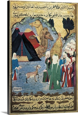 Muhammad hearing the crying of a gazelle