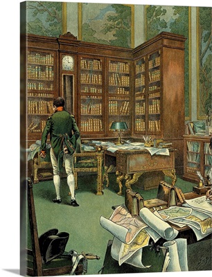Napoleon Bonaparte in his Study at the Tuileries, By Jacques de Breville, JOB