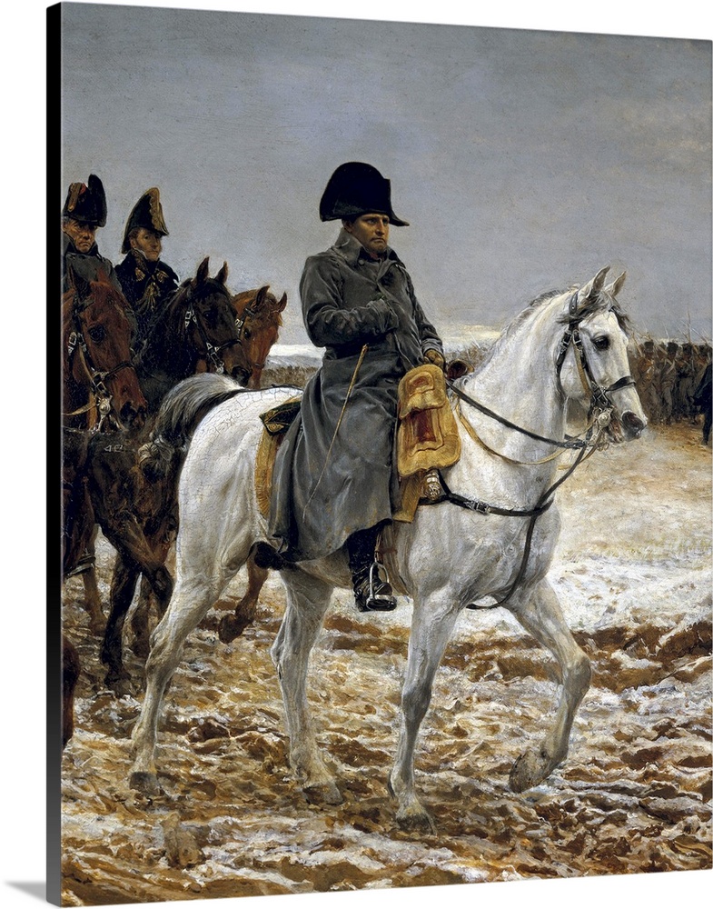 MEISSONIER, Ernest (1815-1891). Napoleon on Campaign in France,1814. 1864. Central detail. Napoleon. Realism. ; Academicis...