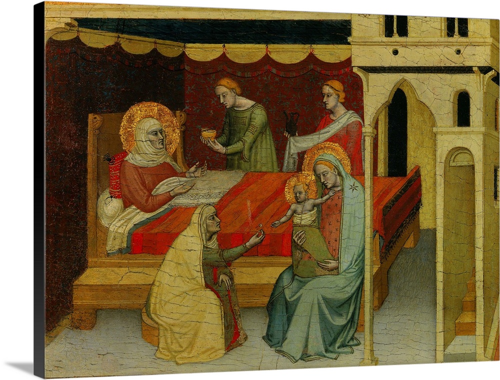 Master of the Nativity of St. John the Baptist. The Nativity of St. John the Baptist. Oil on wood, 0.29 x 0.39 m. Avignon,...