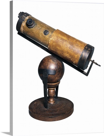 Newton's telescope. 1668. Sir Isaac Newton Photo Canvas Print | Great ...