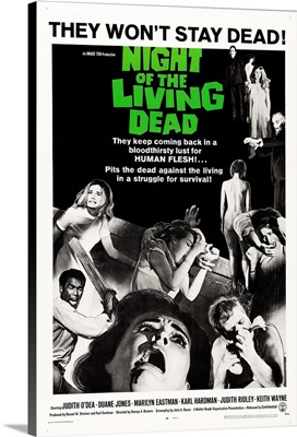 Night Of The Living Dead - Vintage Movie Poster