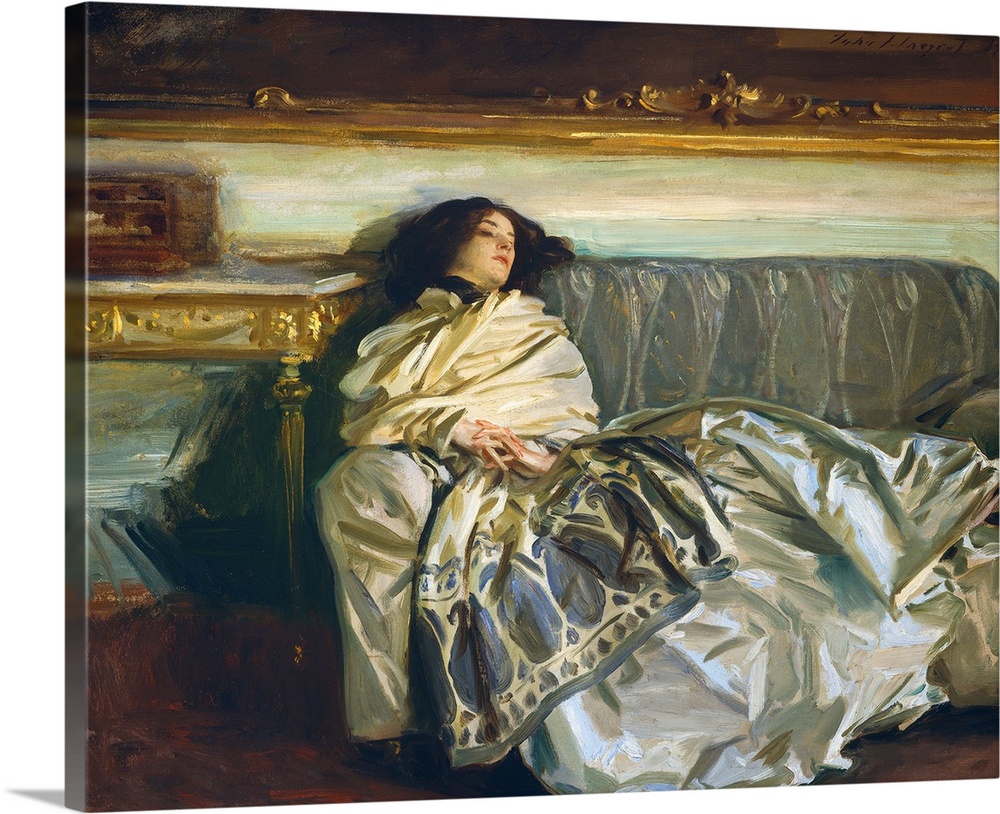 Nonchaloir (Repose), by John Singer Sargent, 1911, American painting, oil on canvas. Sargent painted his niece, Rose-Marie...