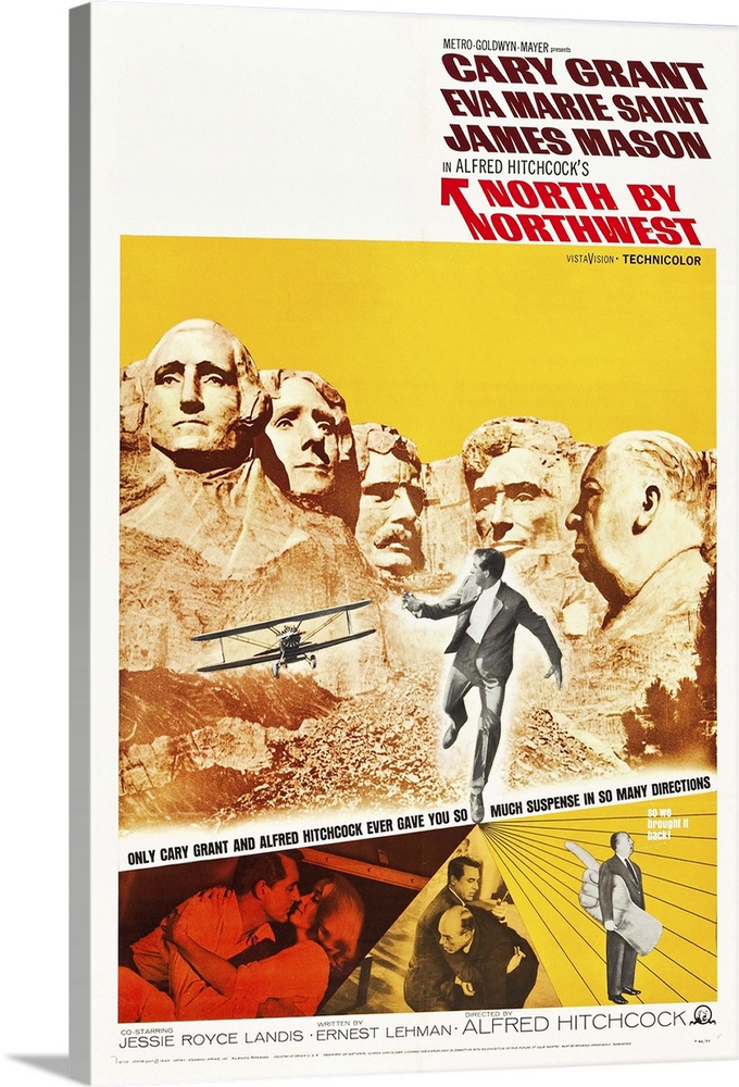 North By Northwest - Vintage Movie Poster