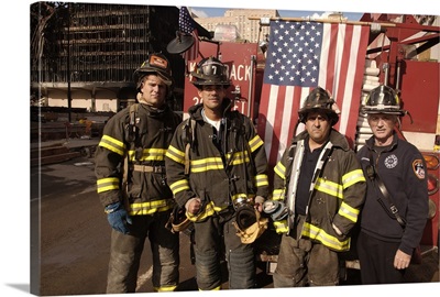 NYC firemen at the World Trade Center, Sept 29, 2001