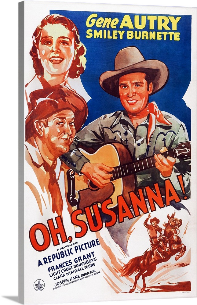 Retro poster artwork for the film Oh, Susanna.