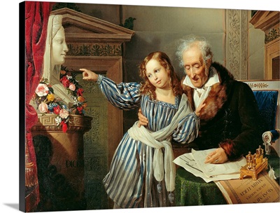 Old Man Showing His Little Niece the Herme of Maria Luigia, by Giuseppe Molteni, 1830.