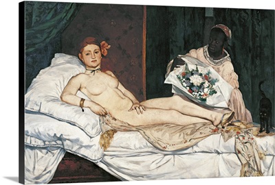 Olympia, By Edouard Manet, 1863. Musee D'Orsay, Paris, France
