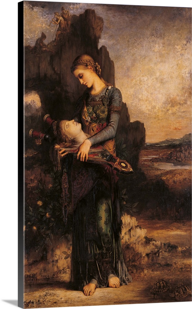 Orpheus, by Gustave Moreau, about 1865, 19th Century. Originally oil on panel.