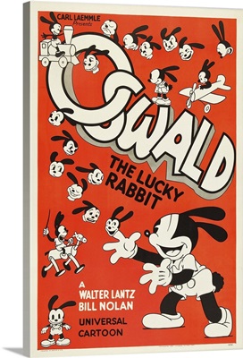 Oswald The Lucky Rabbit - Vintage Cartoon Poster