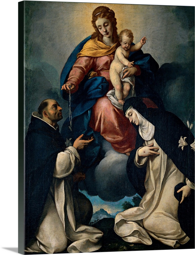 Ceresa Carlo, Our Lady of the Rosary, 1609 - 1679, 17th Century, canvas, Italy, Lombardy, Soresina, Cremona, San Francesco...