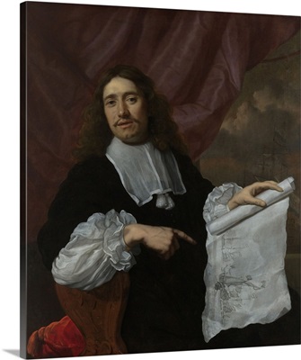 Painter Willem van de Velde II, by Lodewijk van der Helst, 1660-72