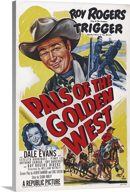 Pals of the Golden West, 1951, Poster Wall Art, Canvas Prints, Framed