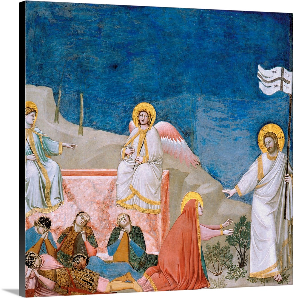 Stories of the Passion of Christ The Resurrection, by Giotto, 1304 about, 14th Century, fresco, cm 200 x 185 - Italy, Vene...