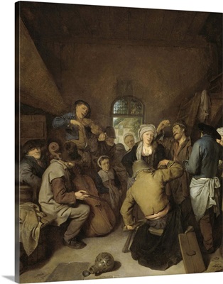 Peasants Making Music and Dancing, by Cornelis Bega, 1650-64