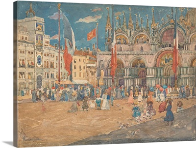 Piazza San Marco, by Maurice Brazil Prendergast, 1898