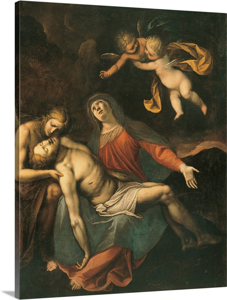Piety, by Giuseppe Montalto, 17th Century, - Italy, Lombardy, Monza Brianza, Biassono, Madonna della Brughiera Sanctuary. ...