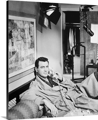 Pillow Talk, Rock Hudson Relaxes Between Scenes, On Set, 1959