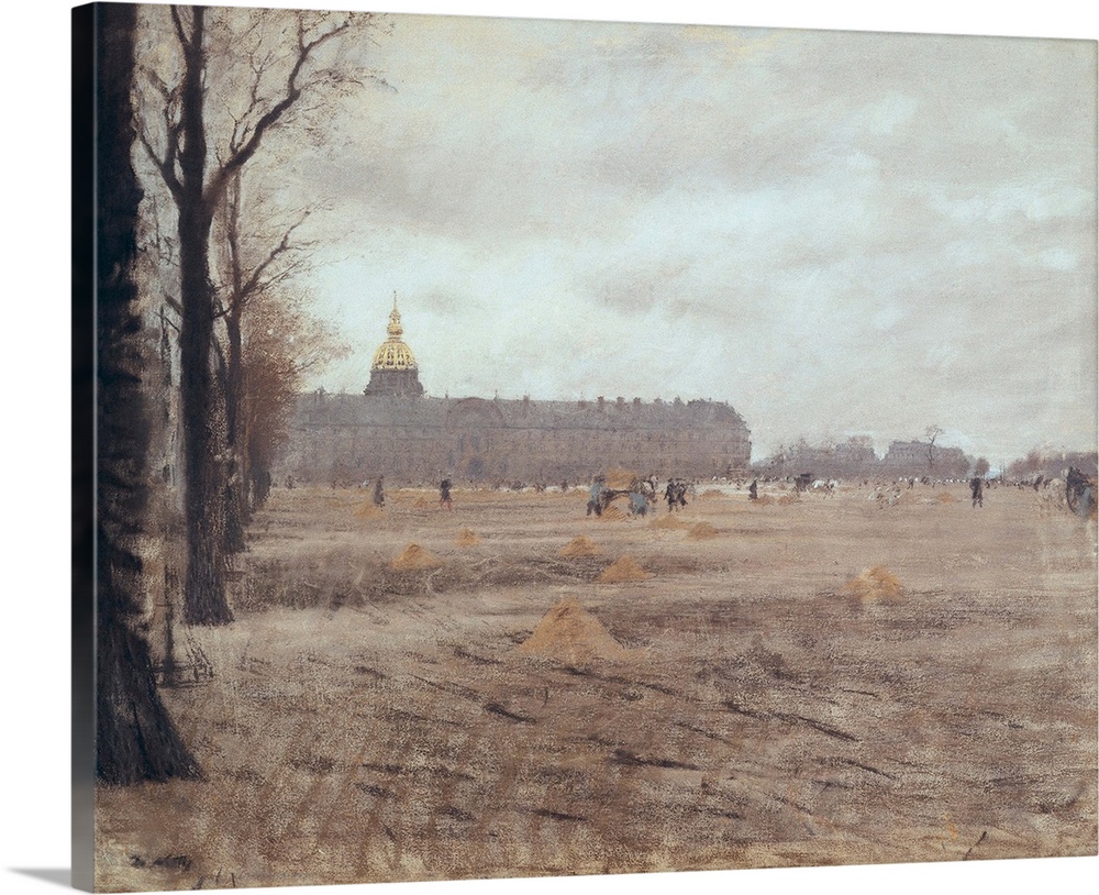 DE NITTIS, Giuseppe (1846-1884). Place des Invalides. mid. 19th c. Impressionism. Oil on canvas. ITALY. Milan. Galleria d'...