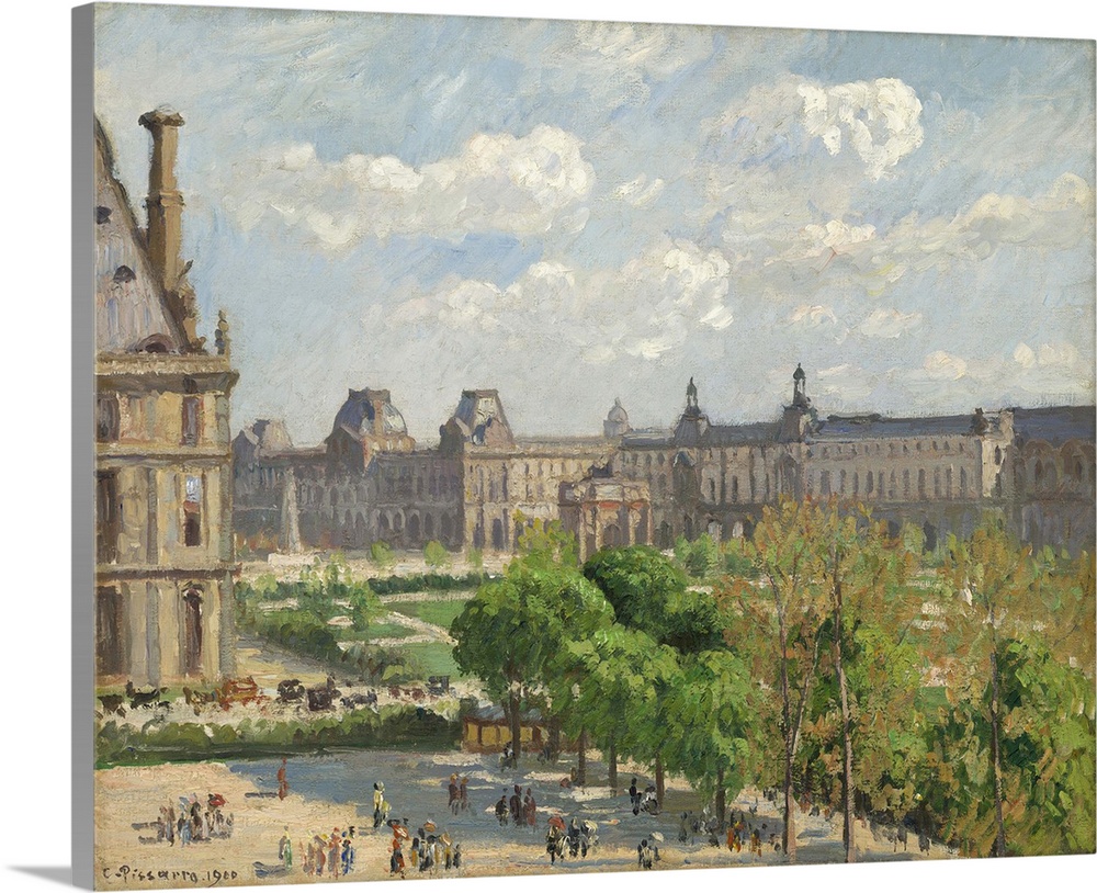 Place du Carrousel, by Camille Pissarro, 1900, French impressionist painting, oil on canvas. Like his fellow impressionist...