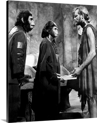 Planet Of The Apes, Roddy McDowall, Kim Hunter and Charlton Heston