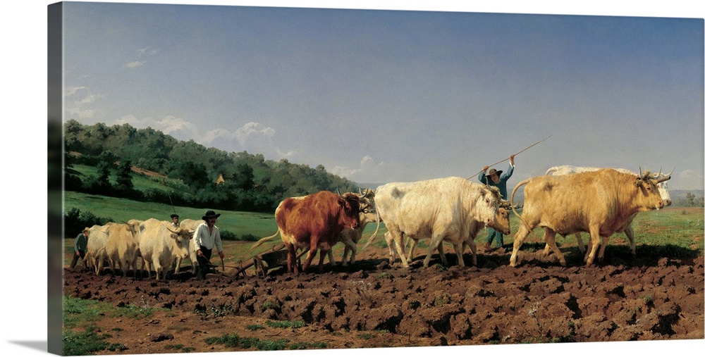 Bonheur Marie Rosa, Ploughing in the Region of Nevers: Clearance, 1849, 19th Century, oil on canvas, France, Paris, D'Orsa...