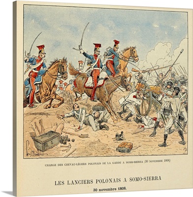 Polish Lancers at Somosierra, Nov, 30, 1808, By Louis Bombled