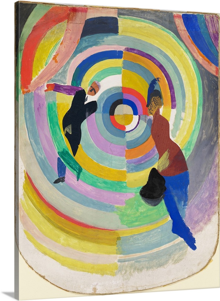 Political Drama, by Robert Delaunay, 1914, French painting, oil on canvas. Delaunay carried this idea of visual violence t...