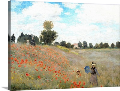 Poppy Field, 1873, By French impressionist Claude Monet