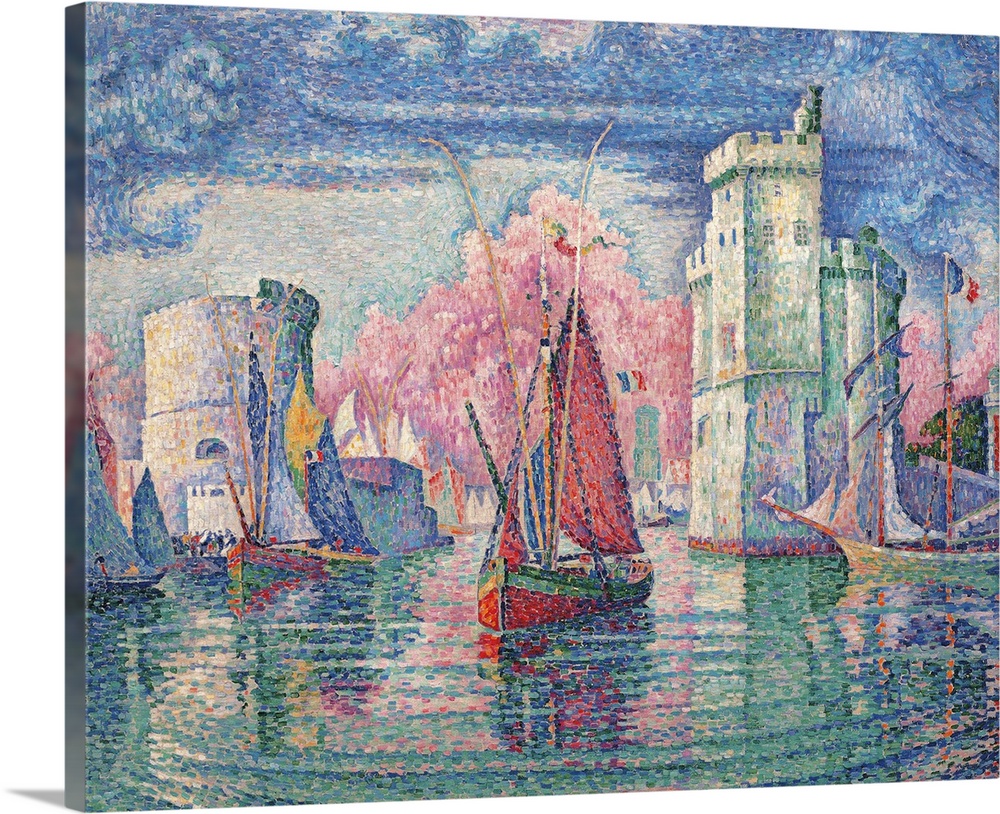 Port of La Rochelle, by Paul Signac, 1921, 20th Century, oil on canvas, cm 130 x 162 - France, Ile de France, Paris, Muse ...