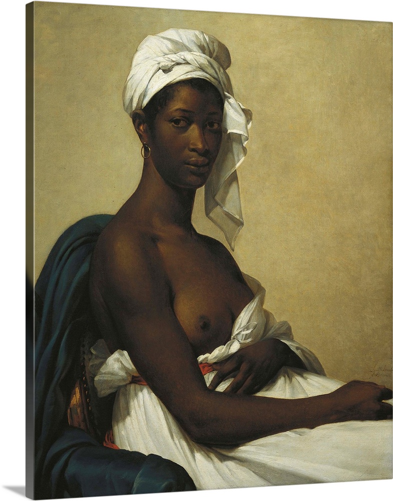 BENOIST, Marie Guillemine (1768-1826). Portrait of a Negress. 1800. Neoclassicism. Oil on canvas. FRANCE. Paris. Louvre Mu...