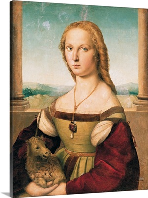 Portrait Of A Young Woman (Lady With A Unicorn), By Raphael, 1505-1506.
